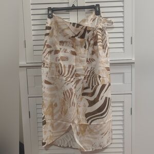 Abstract Patterned Wrap Skirt